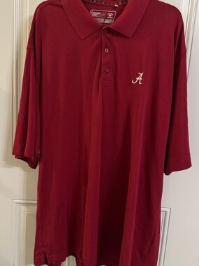 Cutter & Buck Men's Garnet Polo with Script 'A' Embroidery